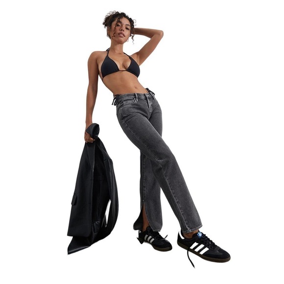 PacSun Womans Jeans Sz 24 Black Wash Low Rise Straight Leg Rigid Denim NEW - Picture 2 of 16